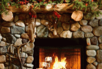 Inspiring Rustic Christmas Fireplace Ideas To Makes Your Home Warmer 56