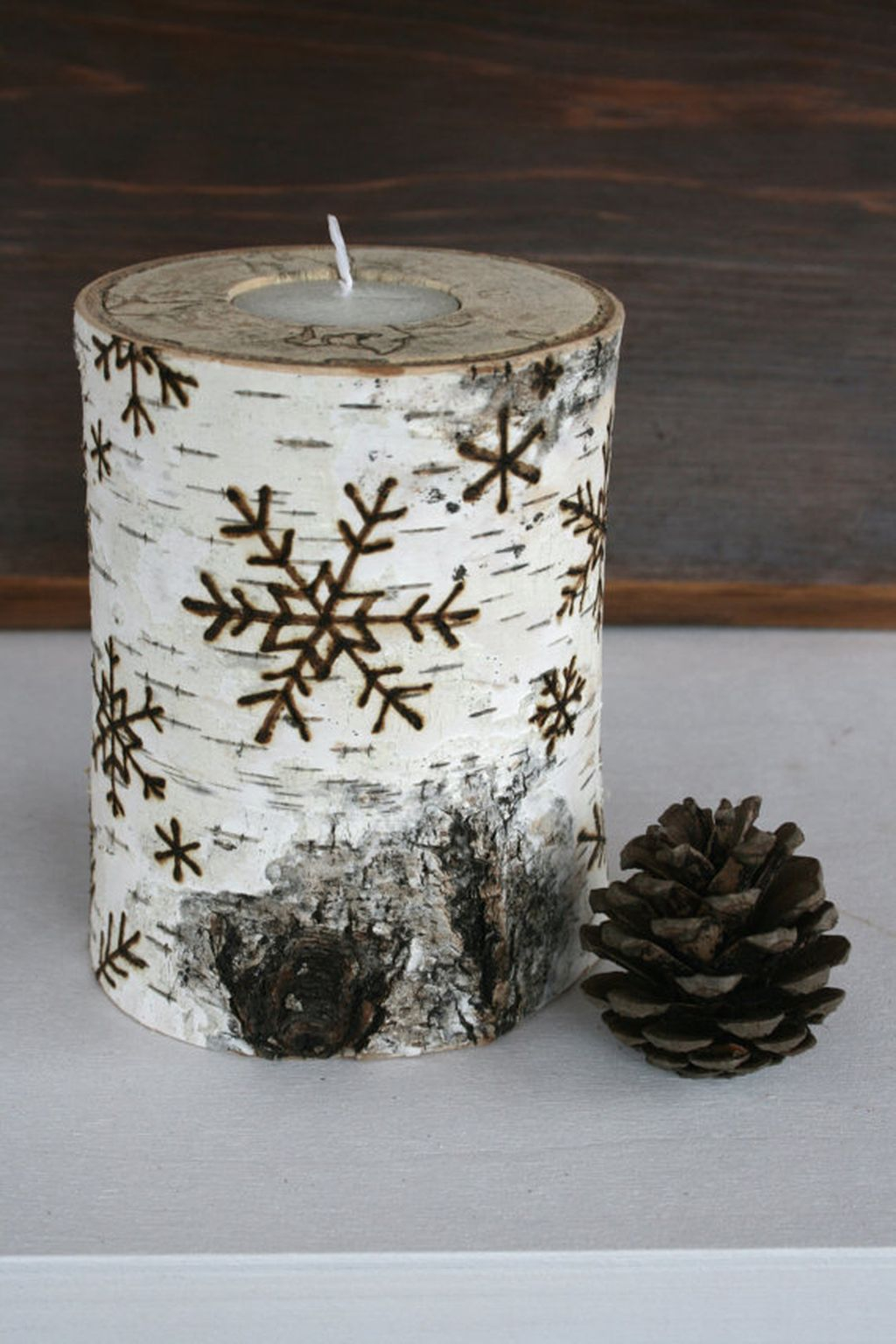 Creative DIY Christmas Candle Holders Ideas To Makes Your Room More Cheerful 39