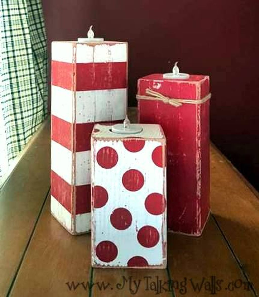 Creative DIY Christmas Candle Holders Ideas To Makes Your Room More Cheerful 54