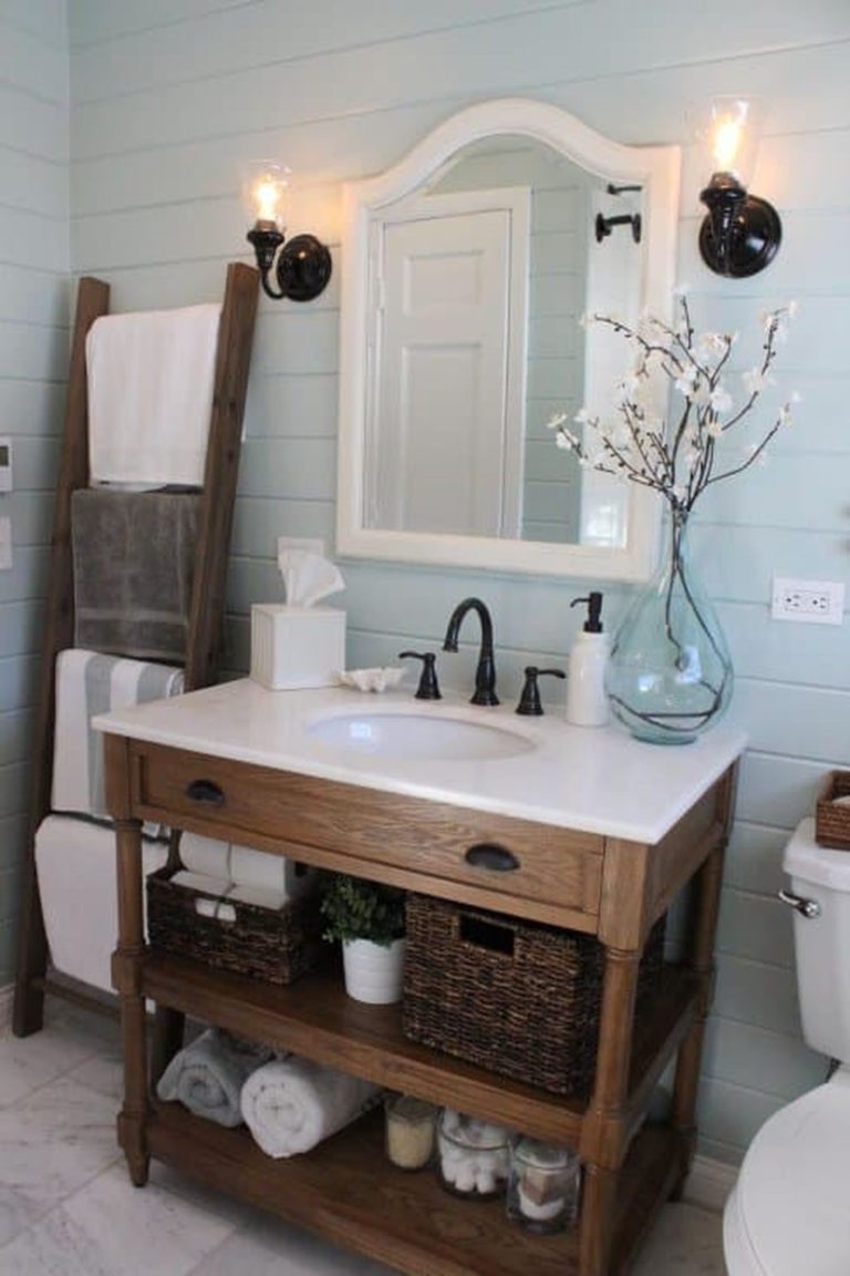 Inspiring Rustic Bathroom Vanity Remodel Ideas 18 – HomeDecorish