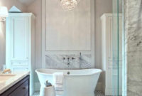 Romantic And Elegant Bathroom Design Ideas With Chandeliers 22