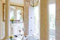 Romantic And Elegant Bathroom Design Ideas With Chandeliers 62