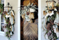 Simple But Beautiful Front Door Christmas Decoration Ideas 41