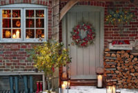 Simple But Beautiful Front Door Christmas Decoration Ideas 47