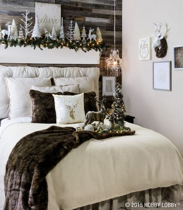 Simple Christmas Bedroom Decoration Ideas 21