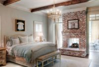 Elegant Rustic Bedroom Brick Wall Decoration Ideas 02