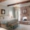 Elegant Rustic Bedroom Brick Wall Decoration Ideas 02
