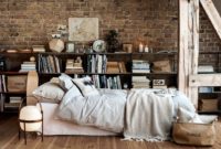 Elegant Rustic Bedroom Brick Wall Decoration Ideas 10