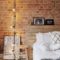 Elegant Rustic Bedroom Brick Wall Decoration Ideas 11
