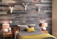 Elegant Rustic Bedroom Brick Wall Decoration Ideas 18