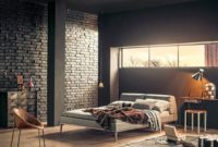 Elegant Rustic Bedroom Brick Wall Decoration Ideas 19