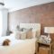Elegant Rustic Bedroom Brick Wall Decoration Ideas 23