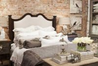 Elegant Rustic Bedroom Brick Wall Decoration Ideas 32