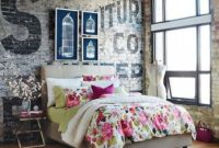Elegant Rustic Bedroom Brick Wall Decoration Ideas 39