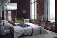 Elegant Rustic Bedroom Brick Wall Decoration Ideas 41