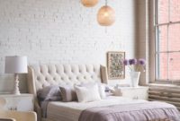 Elegant Rustic Bedroom Brick Wall Decoration Ideas 42