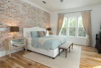 Elegant Rustic Bedroom Brick Wall Decoration Ideas 46