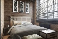 Elegant Rustic Bedroom Brick Wall Decoration Ideas 52