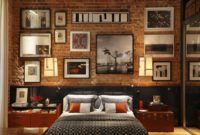 Elegant Rustic Bedroom Brick Wall Decoration Ideas 54