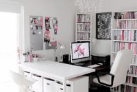 Elegant And Exquisite Feminine Home Office Design Ideas 27