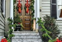 Stunning Front Door Decoration Ideas For Winter 13
