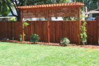Adorable Wooden Privacy Fence Patio Backyard Landscaping Ideas 05
