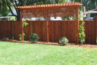 Adorable Wooden Privacy Fence Patio Backyard Landscaping Ideas 14