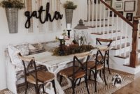 Inspiring Rustic Farmhouse Dining Room Design Ideas 18