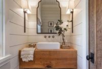 Fresh Rustic Farmhouse Master Bathroom Remodel Ideas 33