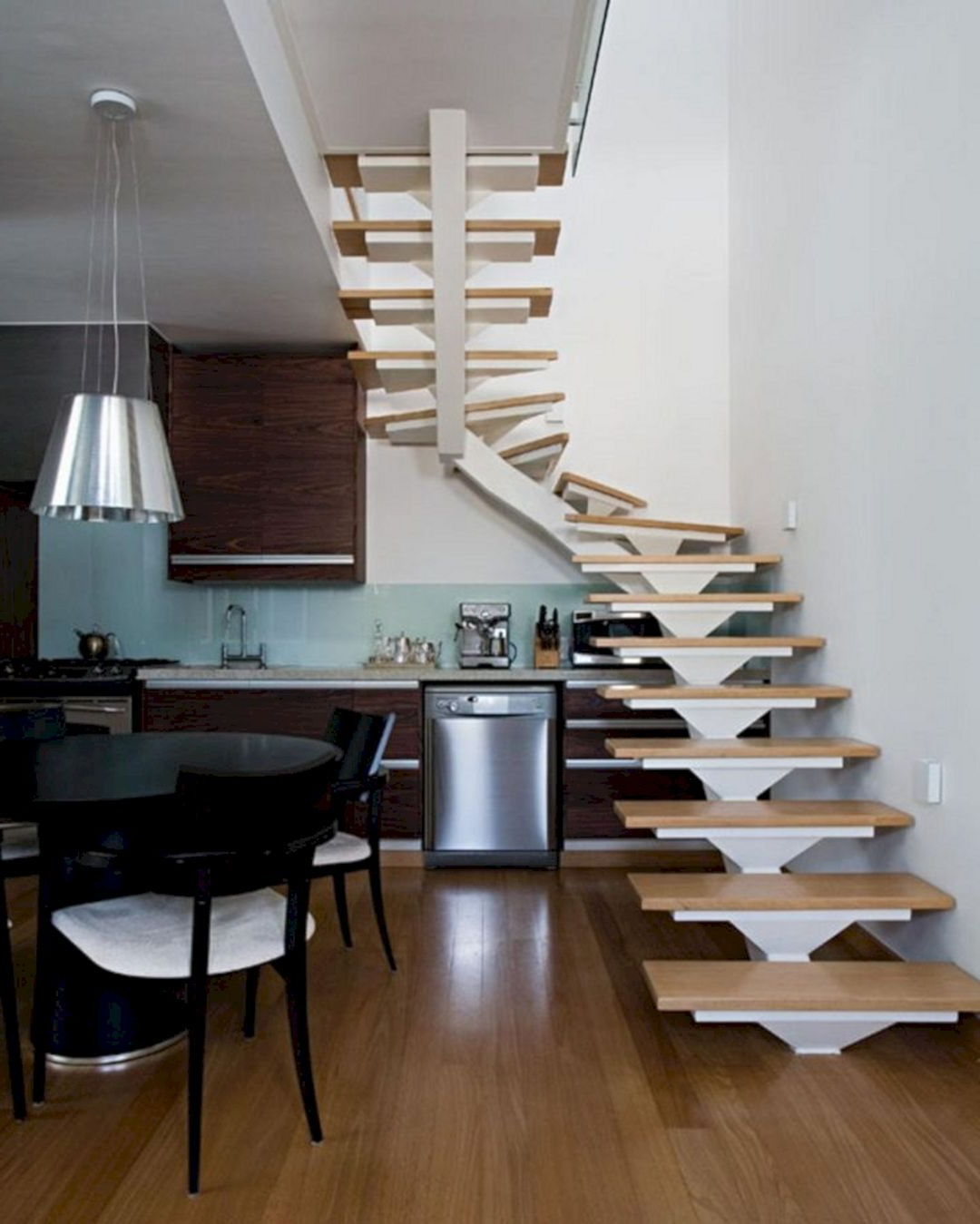 10 Minimalist Kitchen Set Design For Under Stairs You Need