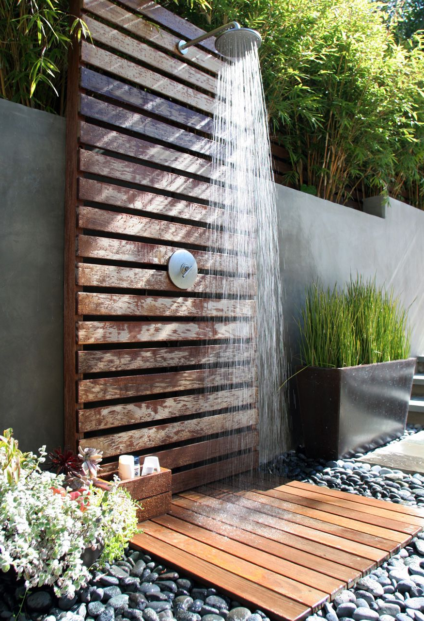 21 Refreshingly Beautiful Outdoor Showers I Bet Youd Love