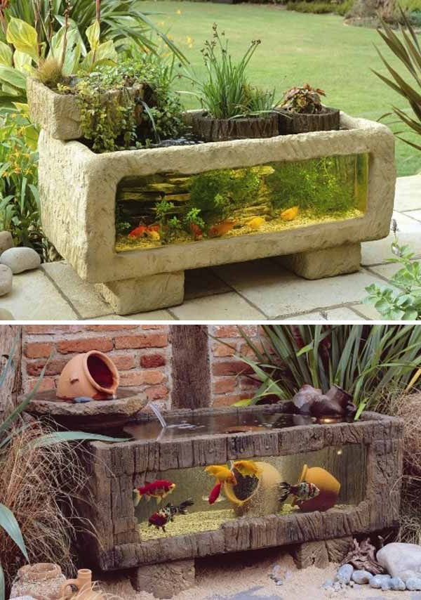 21 Small Garden Backyard Aquariums Ideas That Will