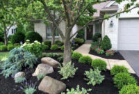 30 Beautiful Front Yard Rock Garden Landscaping Ideas On