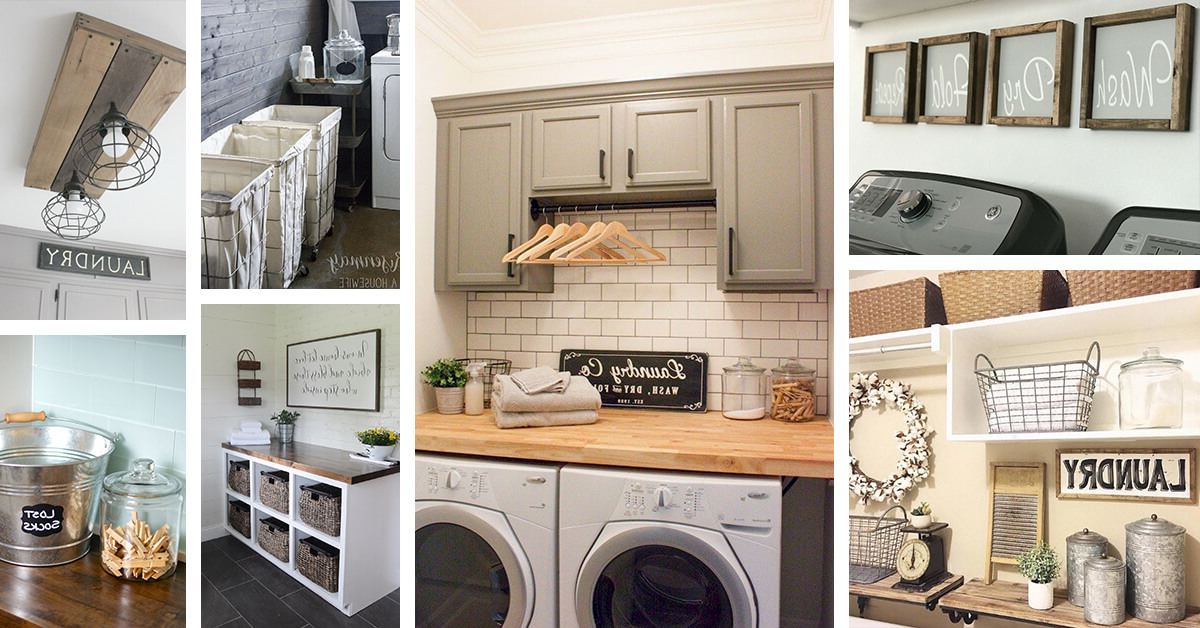 34 Best Farmhouse Laundry Room Decor Ideas And Designs For