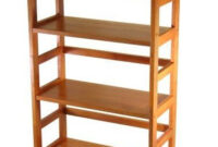 4 Tier Book Shelf Wood Bookcase In Honey Finish Winsome