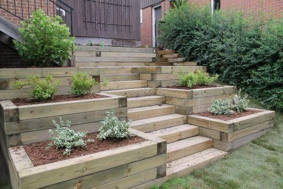 49 Fabulous Backyard Design Ideas On A Budget Abschssiger Garten Gartentreppe Und Garten