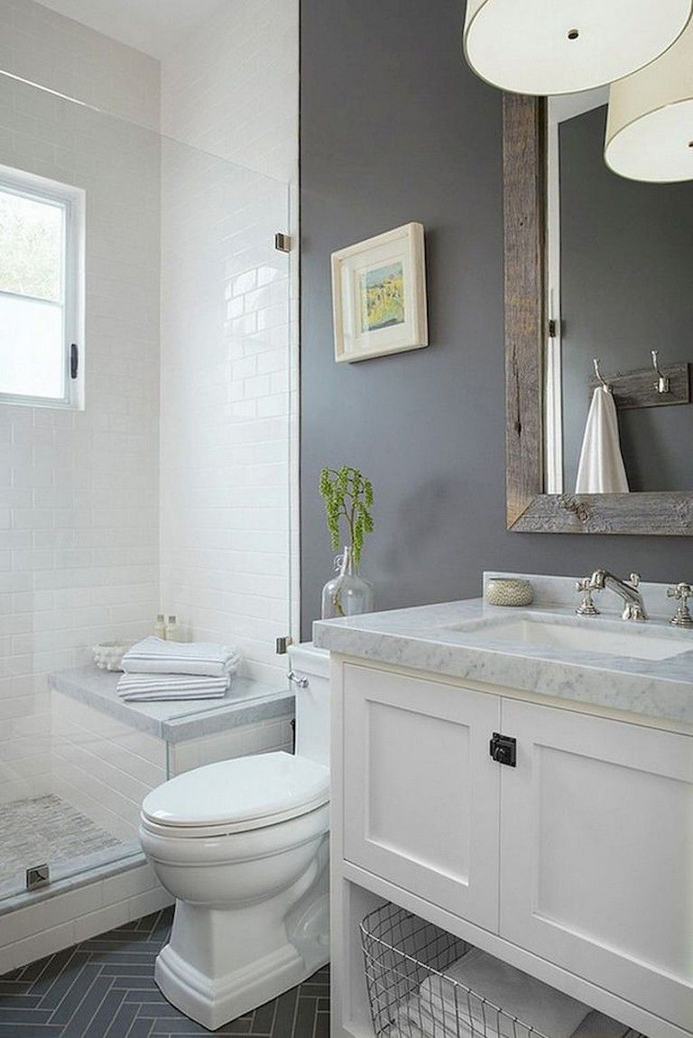 53 Amazing Modern Farmhouse Small Master Bathroom Ideas