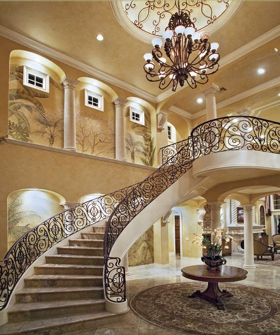 A Look At Some Grand Foyers From Houzz Staircase