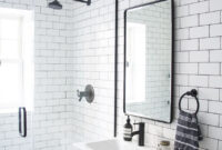 A Modern Meets Traditional Black And White Bathroom