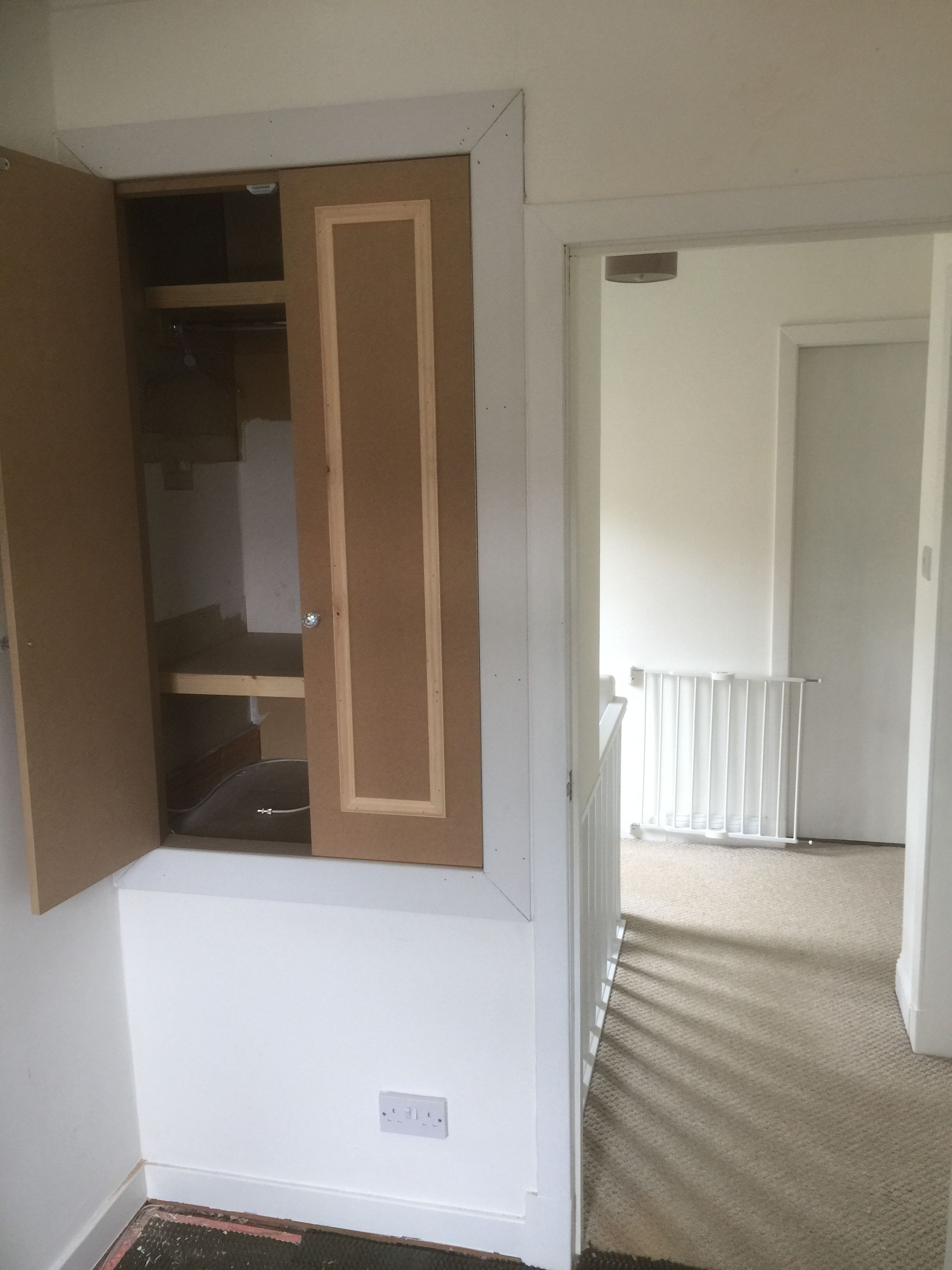 Above Stairs Small Bas Wardrobe With Hanging And Shelfs