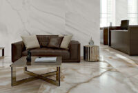 Alabaster Marble Flooring Of Shiny Ceramic Tiles