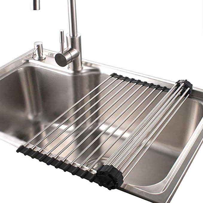 Amazon Roll Up Dish Drying Rack In Sink Stainless
