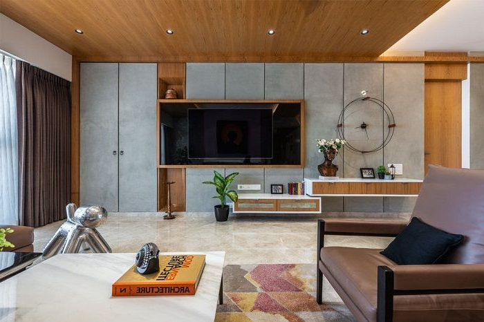 An Art Gallery Like Home Contemporary Tv Units Living