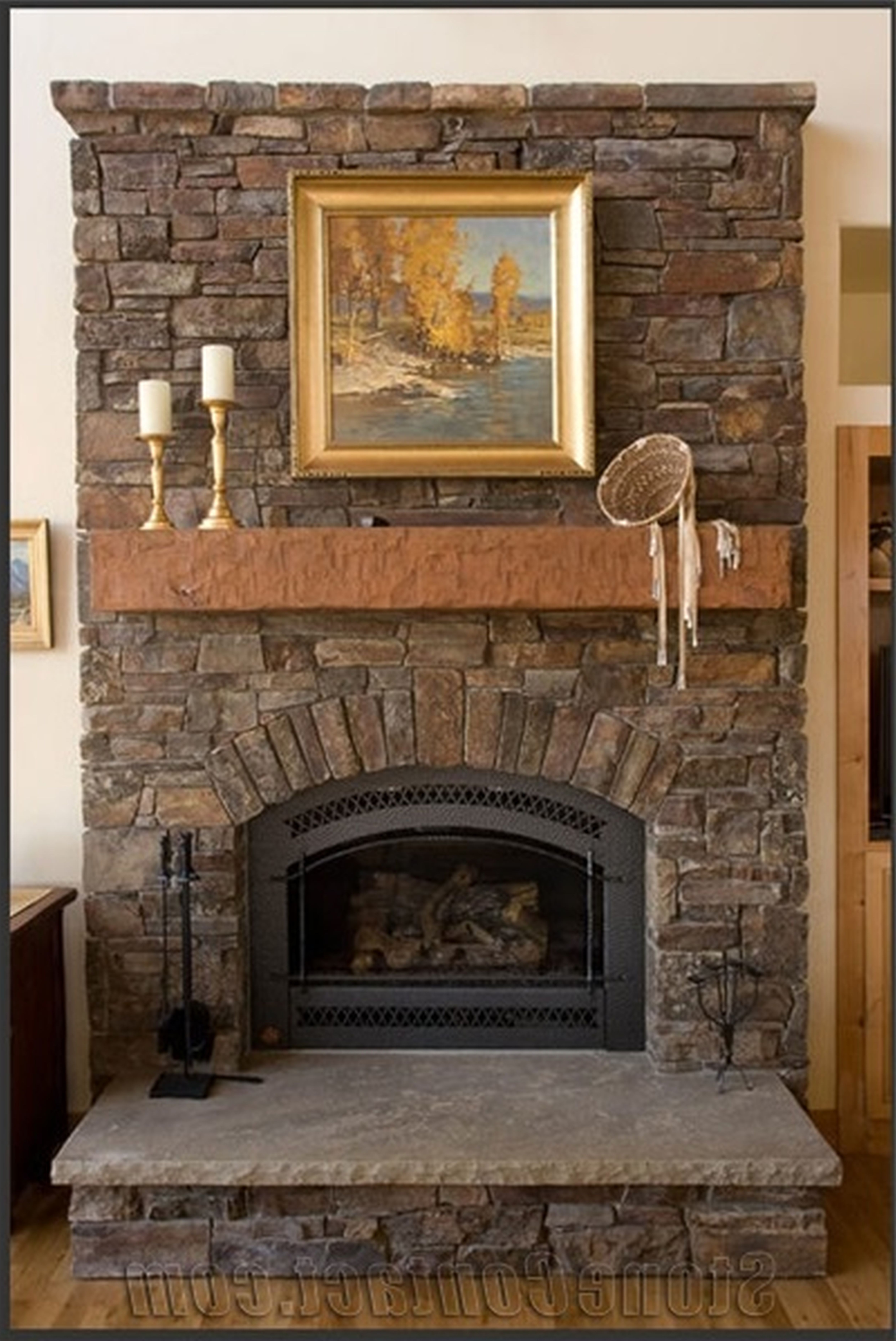 Awesome Brick Fireplace Images Decoration Ideas