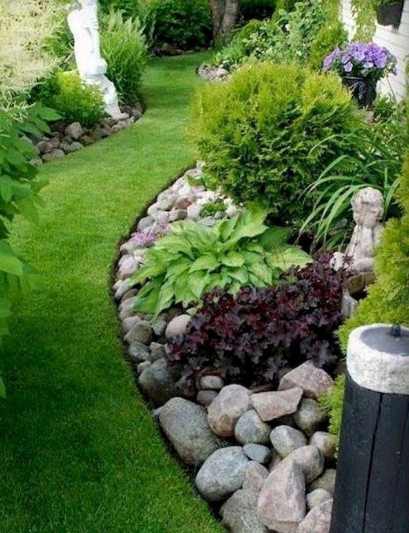 Awesome Front Yard Rock Garden Landscaping Ideas 35