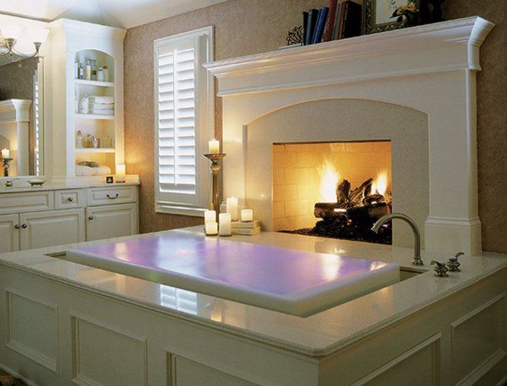 Bathrooms With Fireplaces Amazing Bathroom With