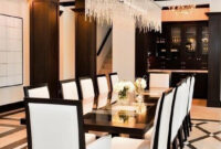 Beautiful And Luxurious Black And White Dining Room