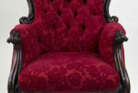 Beautiful Cranberry Victorian Armchair Gothic Glam