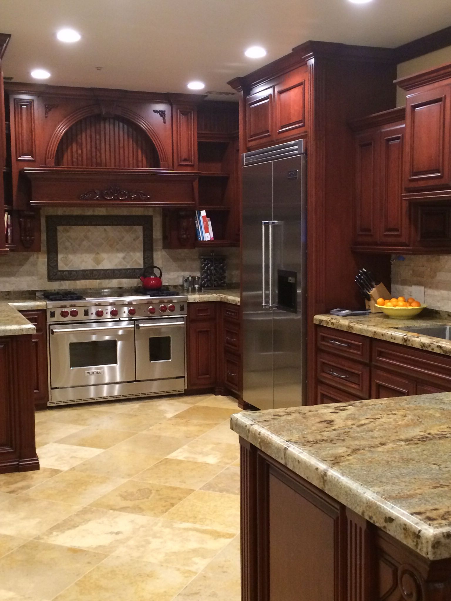 Beautiful Kitchen Cabinet Color Especially Coupled With The Light Colored What Looks Like