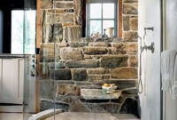 20+ Unique Natural Bathroom Stone Design And Decor Ideas